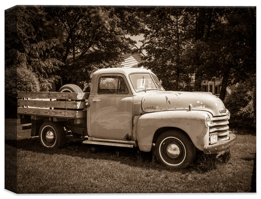 Fine Art Photography of a Vintage Pickup Truck - Printed on Canvas