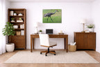 Sandhill Crane - Walking printed on aluminum metal with wall anchors. Hung on a office wall.