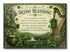 Irish Blessing with Celtic Icons printed on water resistant canvas and mounted on a waterproof frame.