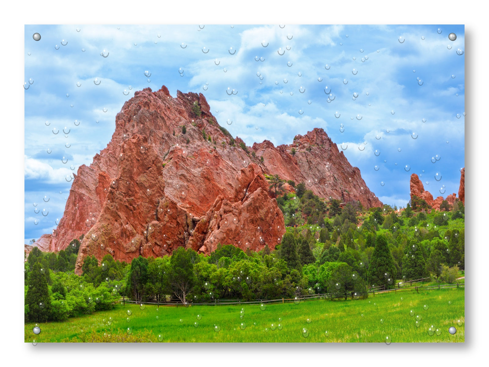North Gateway Rock: Garden of the Gods printed on water resistant canvas and mounted on a waterproof frame.