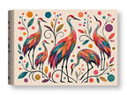 Sandhill Crane-Geometric Design printed on water resistant canvas wrapped on a wood frame