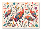 Sandhill Crane-Geometric Design printed on water resistant canvas and mounted on a waterproof frame.