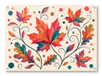 Autumn Leaves - Geometric Painting printed on water resistant canvas and mounted on a waterproof frame.