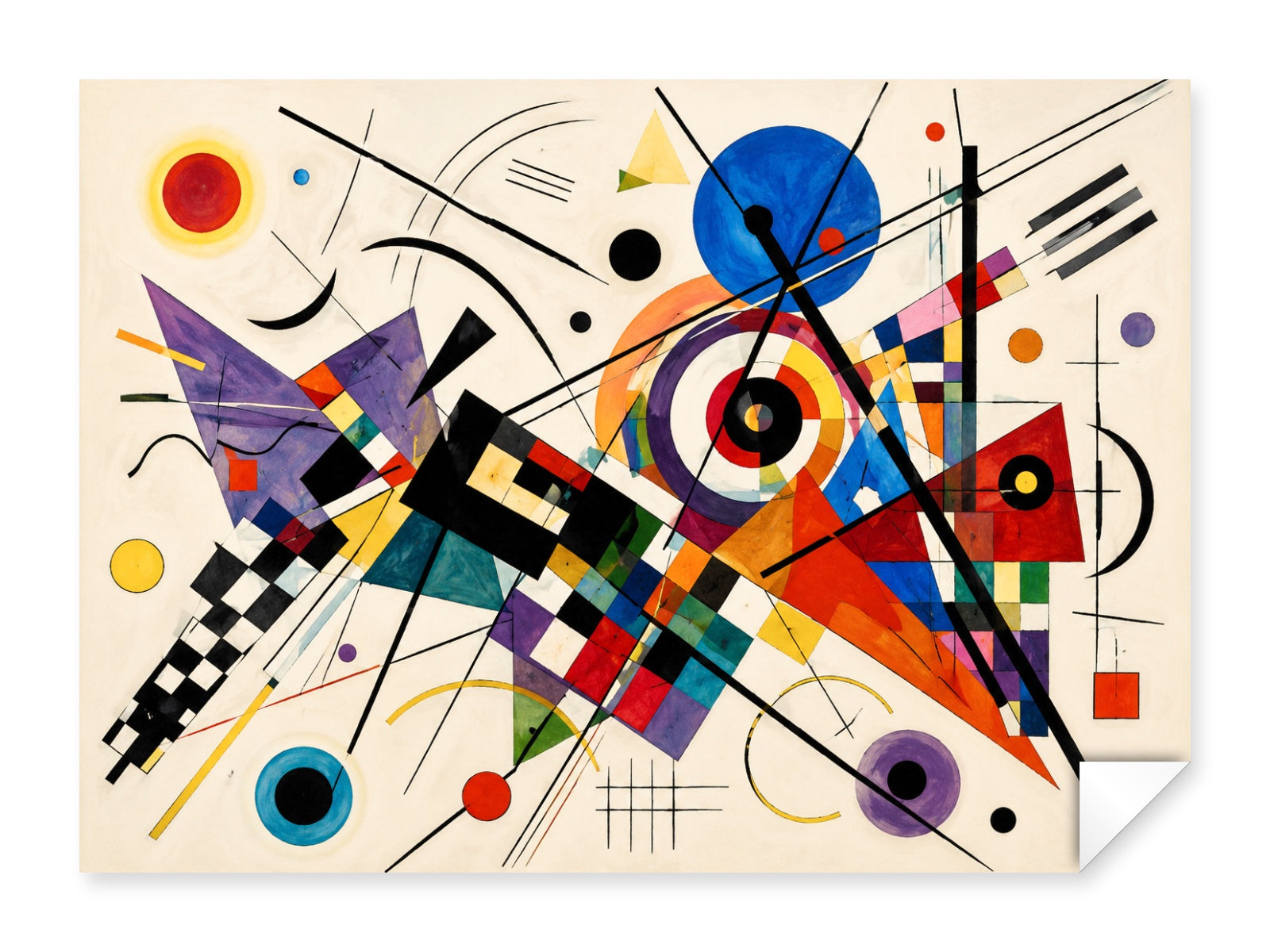 Geometric Abstract Painting printed on fine art paper.