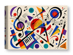 Geometric Abstract Musical Painting printed on water resistant canvas wrapped on a wood frame