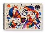 Geometric Fox Painting printed on water resistant canvas wrapped on a wood frame