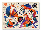 Geometric Fox Painting printed on water resistant canvas and mounted on a waterproof frame.