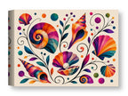 Seashells - Geometric Painting printed on water resistant canvas wrapped on a wood frame