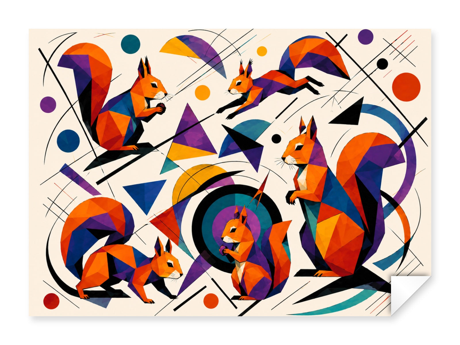 Musical Strings - Abstract Painting printed on fine art paper.