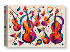Musical String - Geometric Painting printed on water resistant canvas wrapped on a wood frame