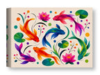 Koi Fish - Geometric Painting printed on water resistant canvas wrapped on a wood frame