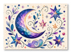 Moon & Stars - Geometric Painting printed on water resistant canvas and mounted on a waterproof frame.