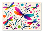 Dragonflies - Geometric Painting printed on water resistant canvas and mounted on a waterproof frame.