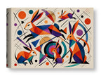 Wild Rabbits - Geometric Painting printed on water resistant canvas wrapped on a wood frame