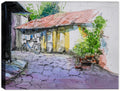 Cobble Stone Path on Canvas - Watercolor