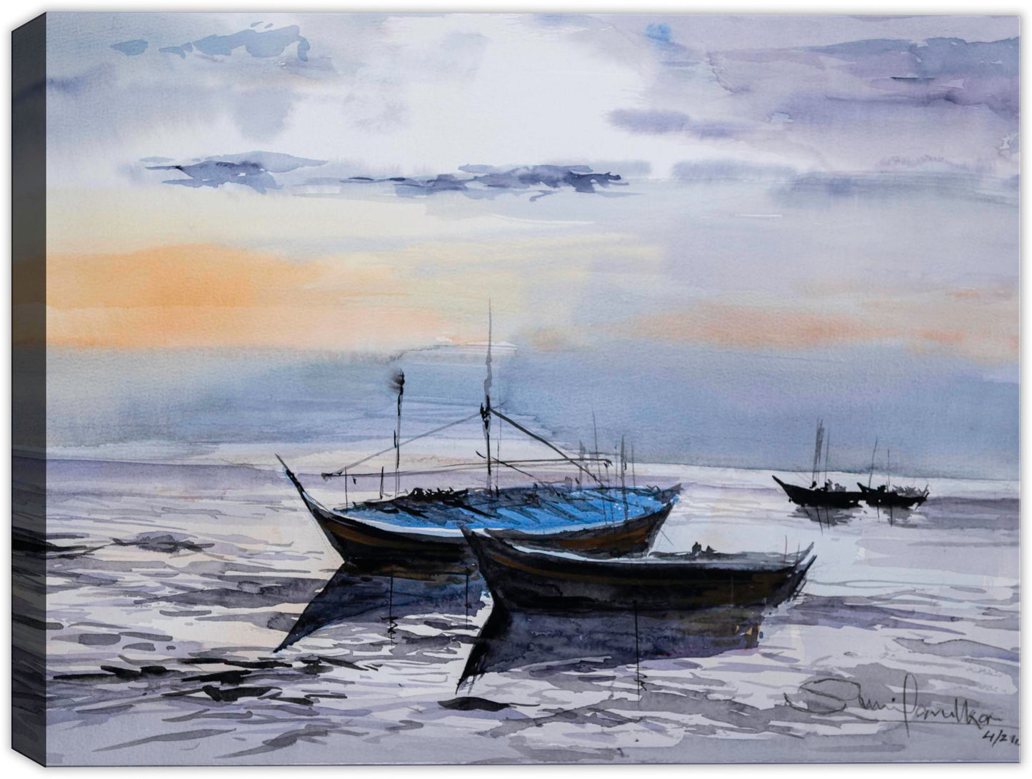 Boats on the sea - Canvas Print