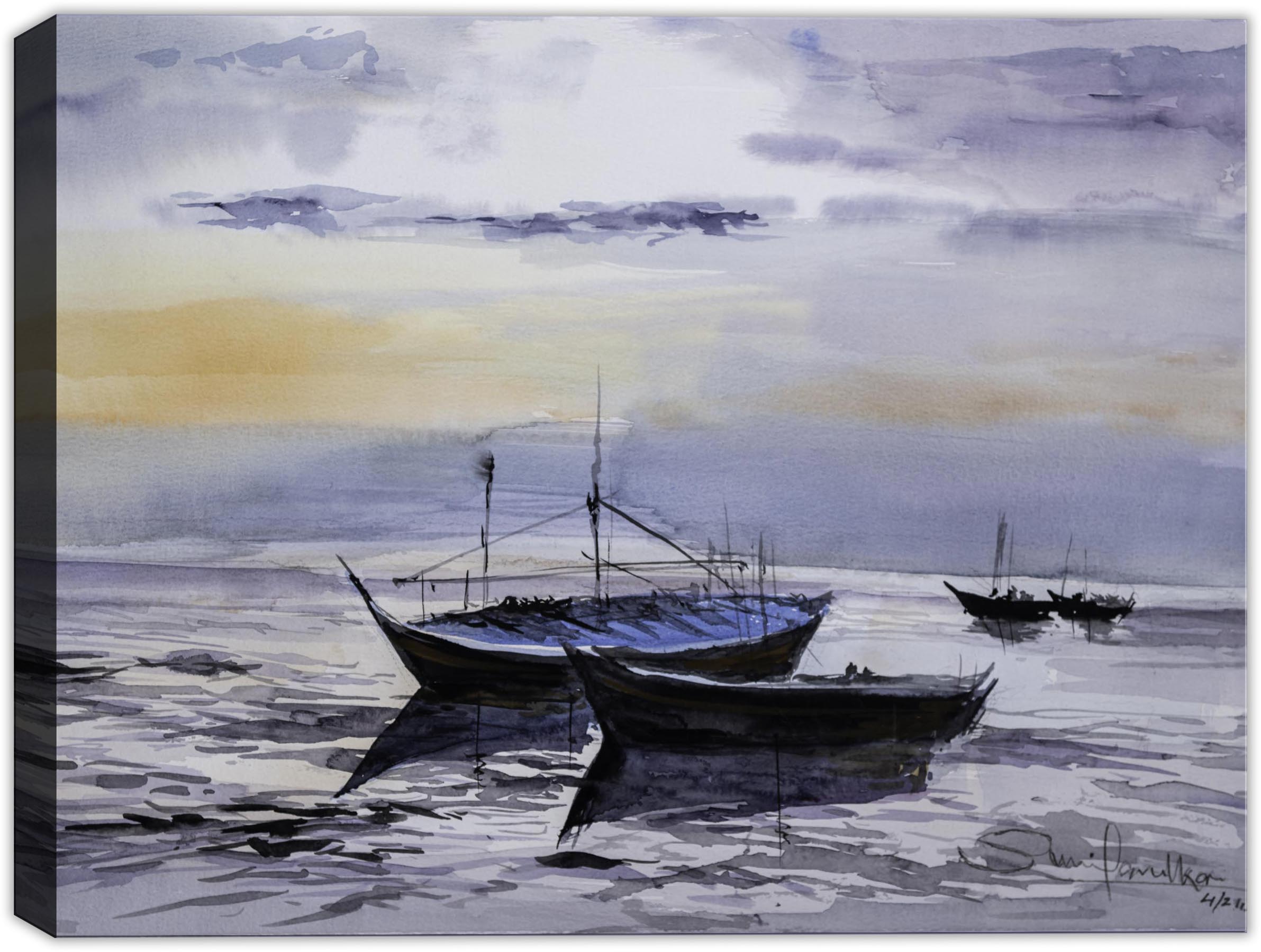 Boats on the sea - Canvas Print