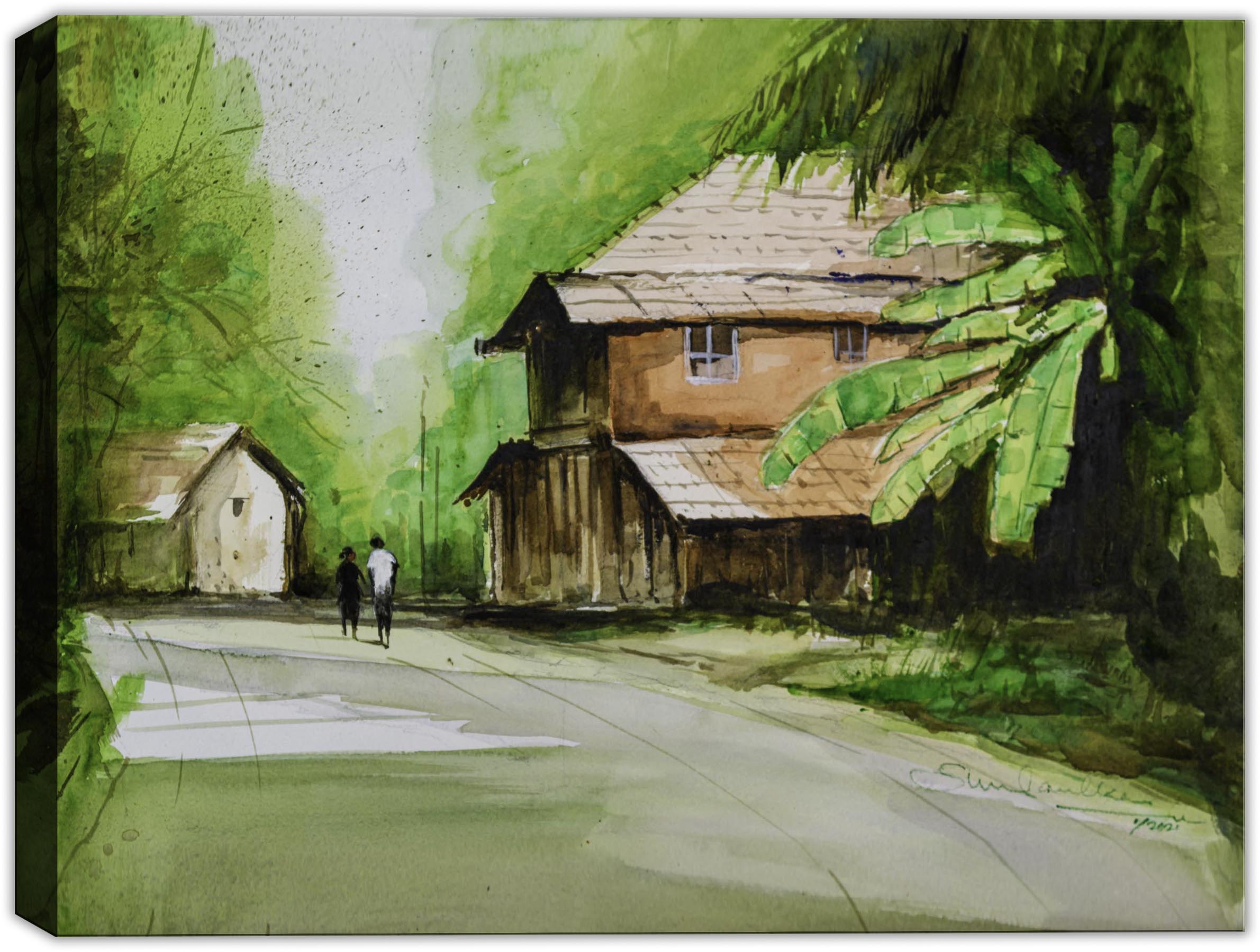 Evening Walk on Canvas