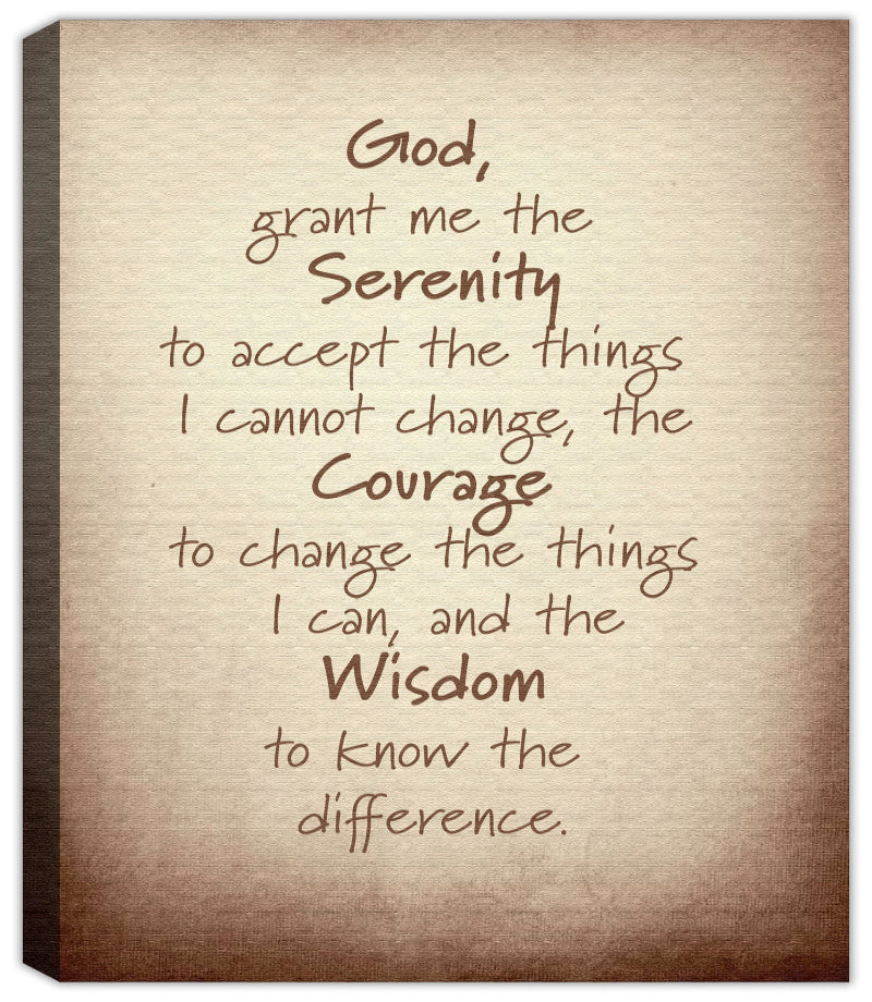 Serenity Prayer on Canvas