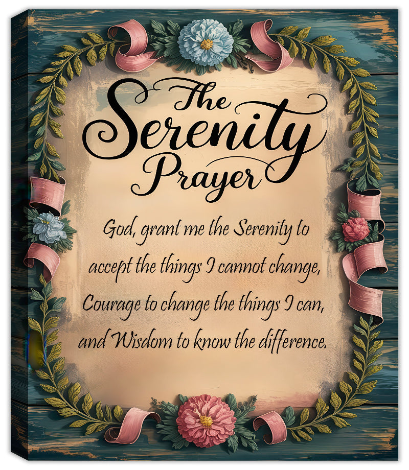 Decorative Serenity Prayer on Canvas - Downloadable