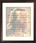 Print of the e Lord's Prayer - Matted and Framed