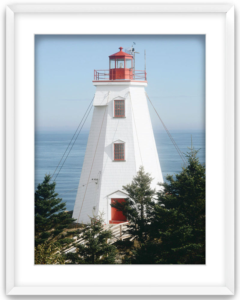 Swallowtail Lighthouse Image in White Frame