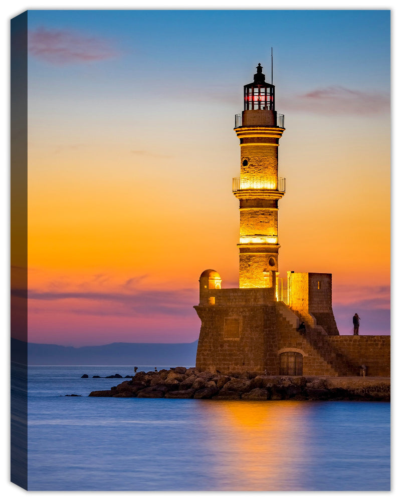 Lighthouse Picture of Greece Lighthouse Image on Canvas