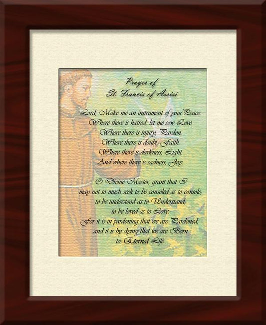 St. Francis Prayer Canvas and Frame 