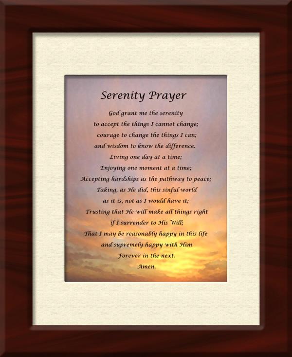 Serenity Prayer - Framed Giclee 