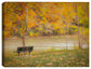 Peaceful Autumn River - Fall Colors on Canvas