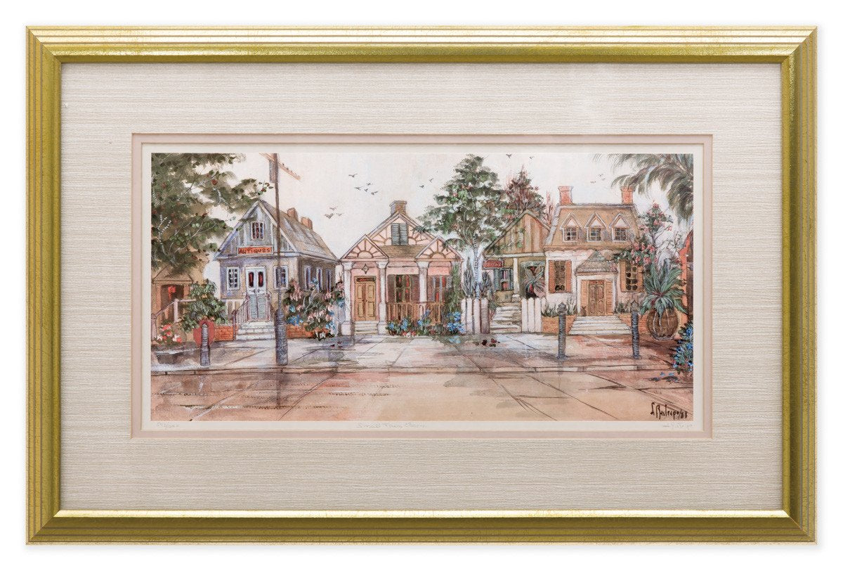 Small Town Charm - by Lucretia Restrepo - Framed Art