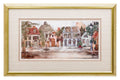 Olde College Town - by Lucretia Restrepo - Framed Art