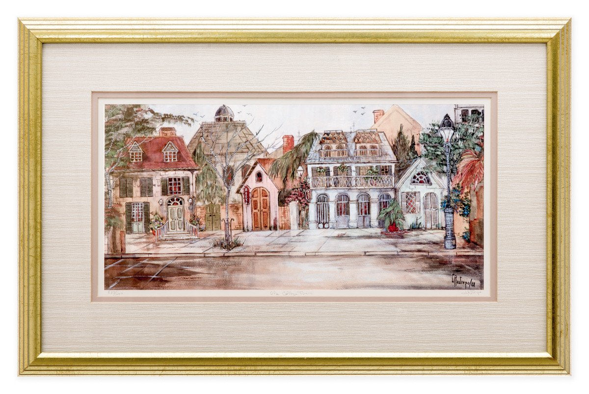 Olde College Town - Framed Art