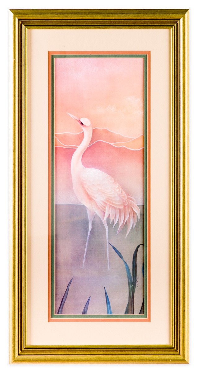 Pink Pelicans at Sunrise #1 - Framed Art - 2
