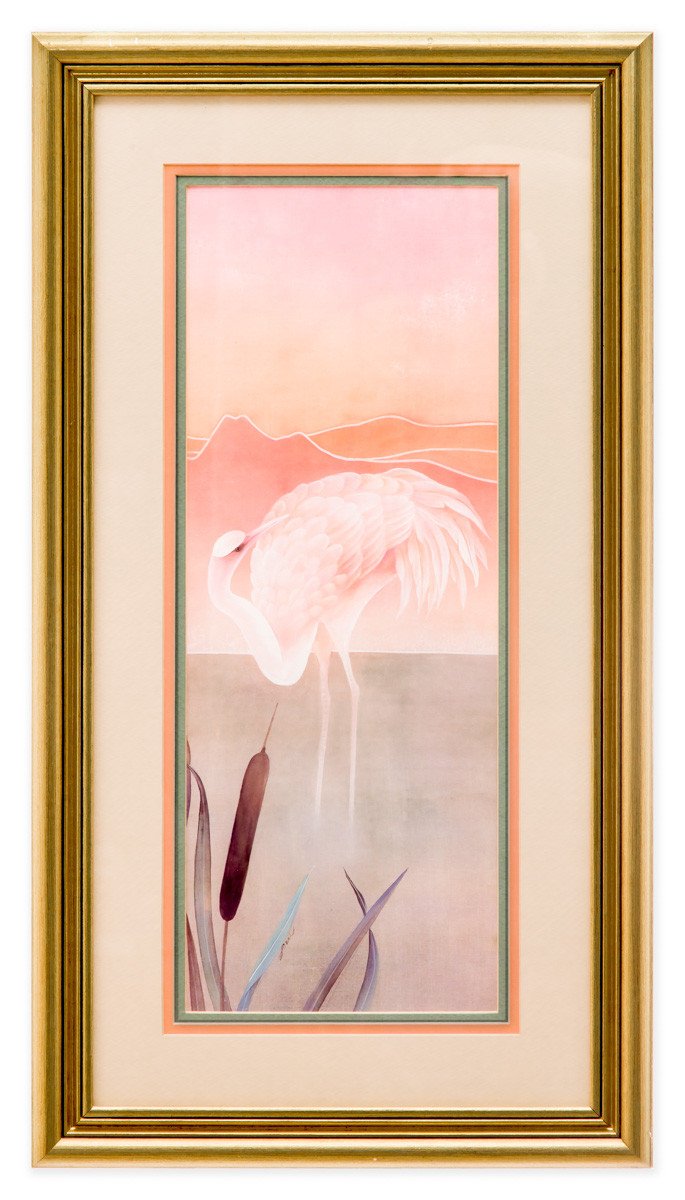 Pink Pelicans at Sunrise #3 - Framed Art - 1