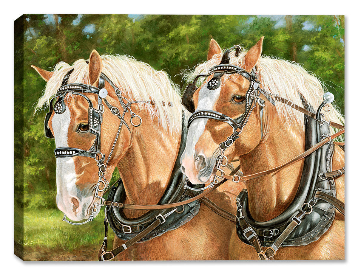 Buck and Babe - Horses by Carol Decker - Canvas Art Plus