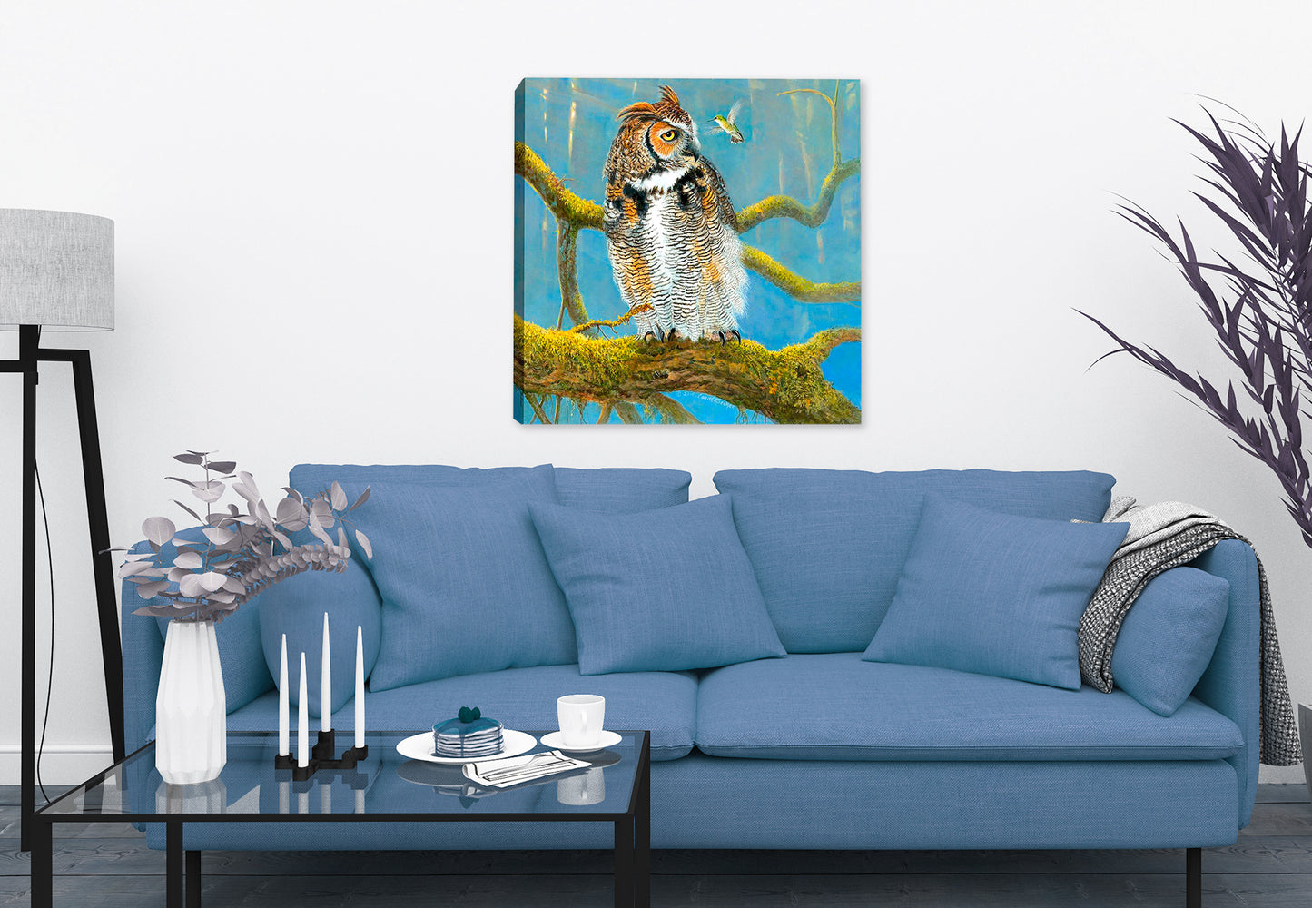 Fearless Owl - Painting by Carol Decker