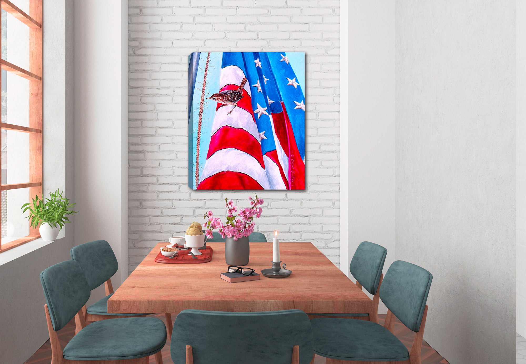 Home of the Free - Canvas Print hanging on Living Room Wall