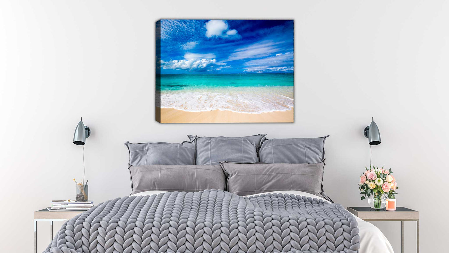 White Sand Beach - Canvas on Bedroom Wall