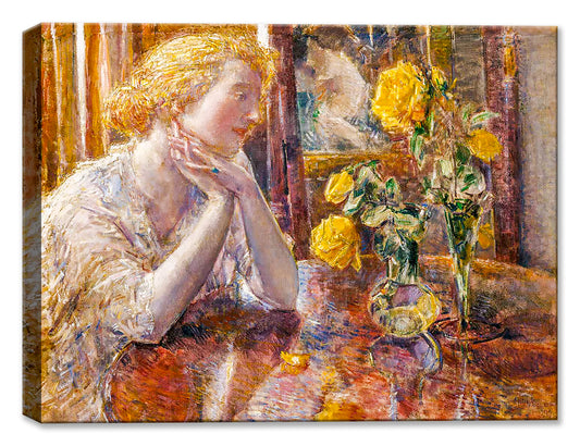 Marechal Niel Roses - Art by Childe Hassam - Canvas Art