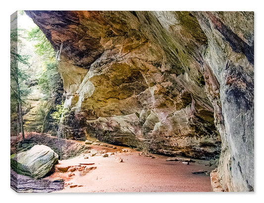 Safe Haven in the Cave - Photograph of a cave in Hocking Hills Ohio.