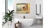 Deer Painting Hanging on Bath Room Wall