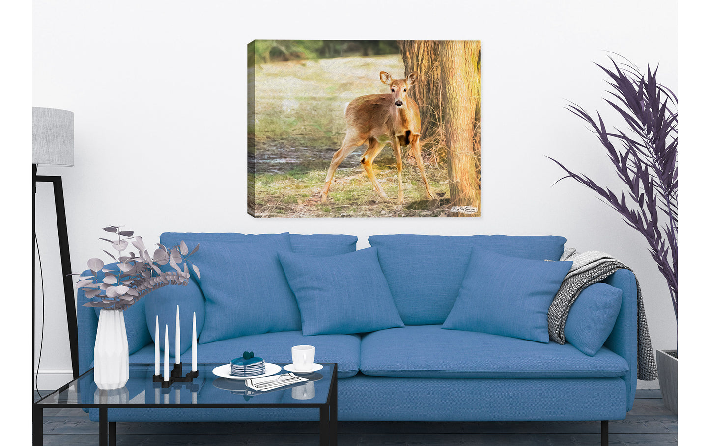 Deer Painting in Living Room