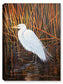 Standing White Egret on Pond - Canvas Art Plus
