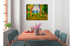 Enchanted Forest Painting printed on Canvas -Painting on Dining Room Wall