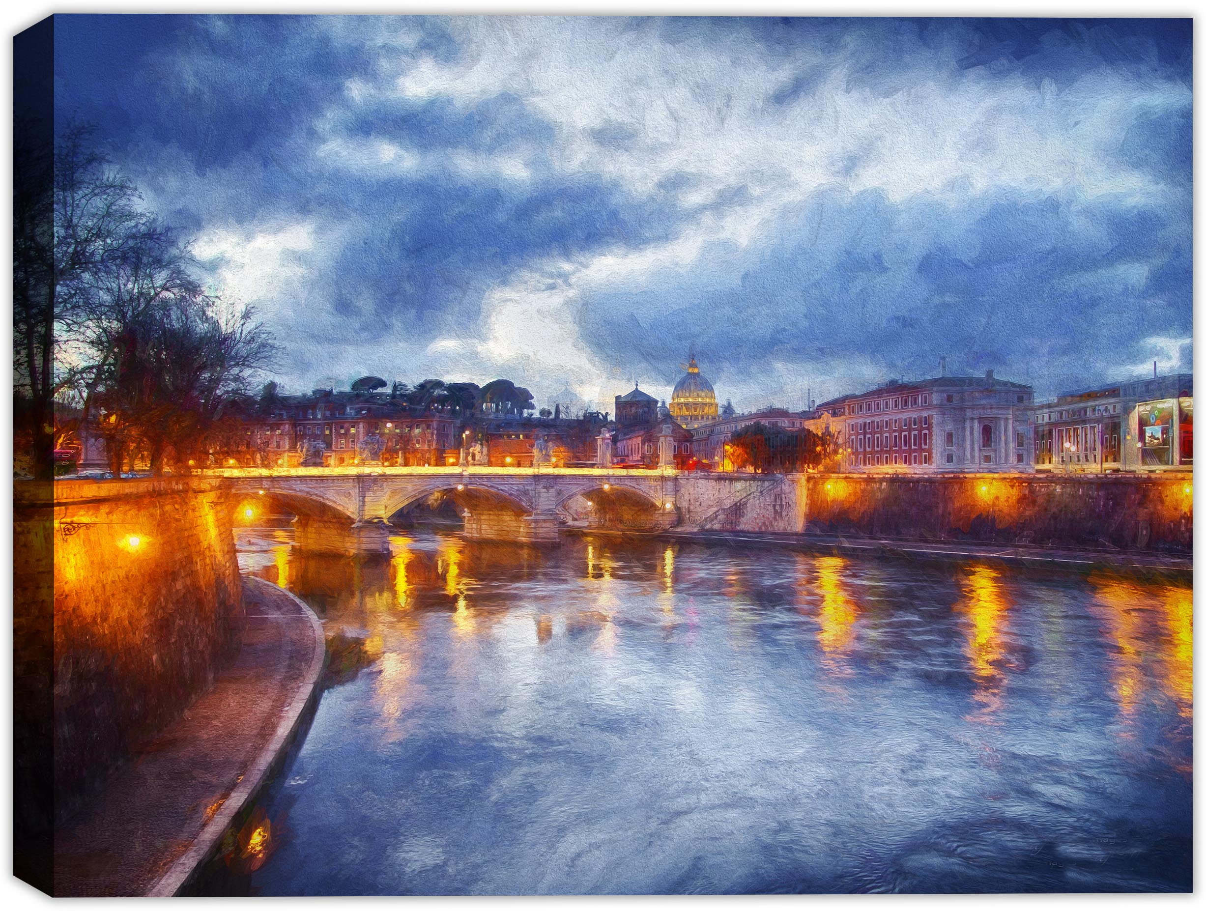 Painting - Evening in Rome - on Waterproof Canvas