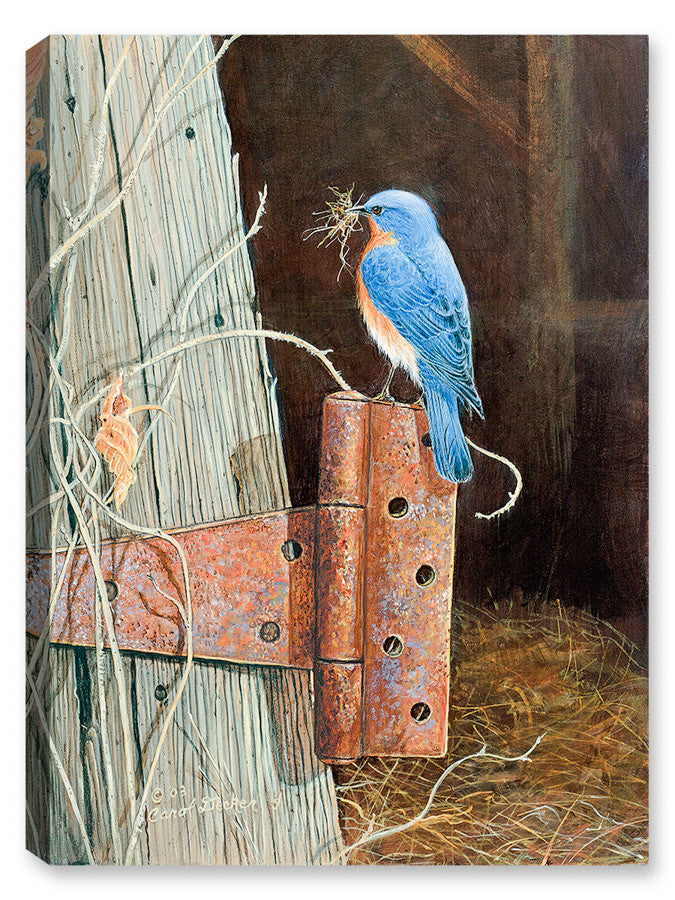 Painting of Bluebird on  a family farm - 
 printed on a canvas wraps