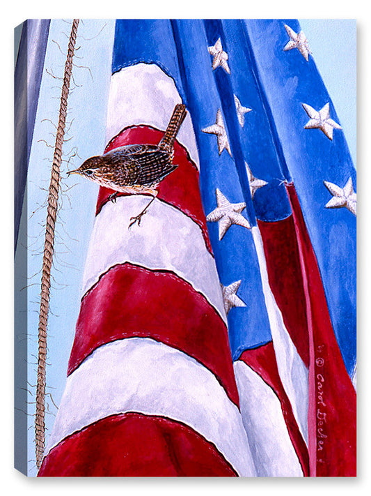 Home of the Free - Bird on Flag - Canvas Art Plus