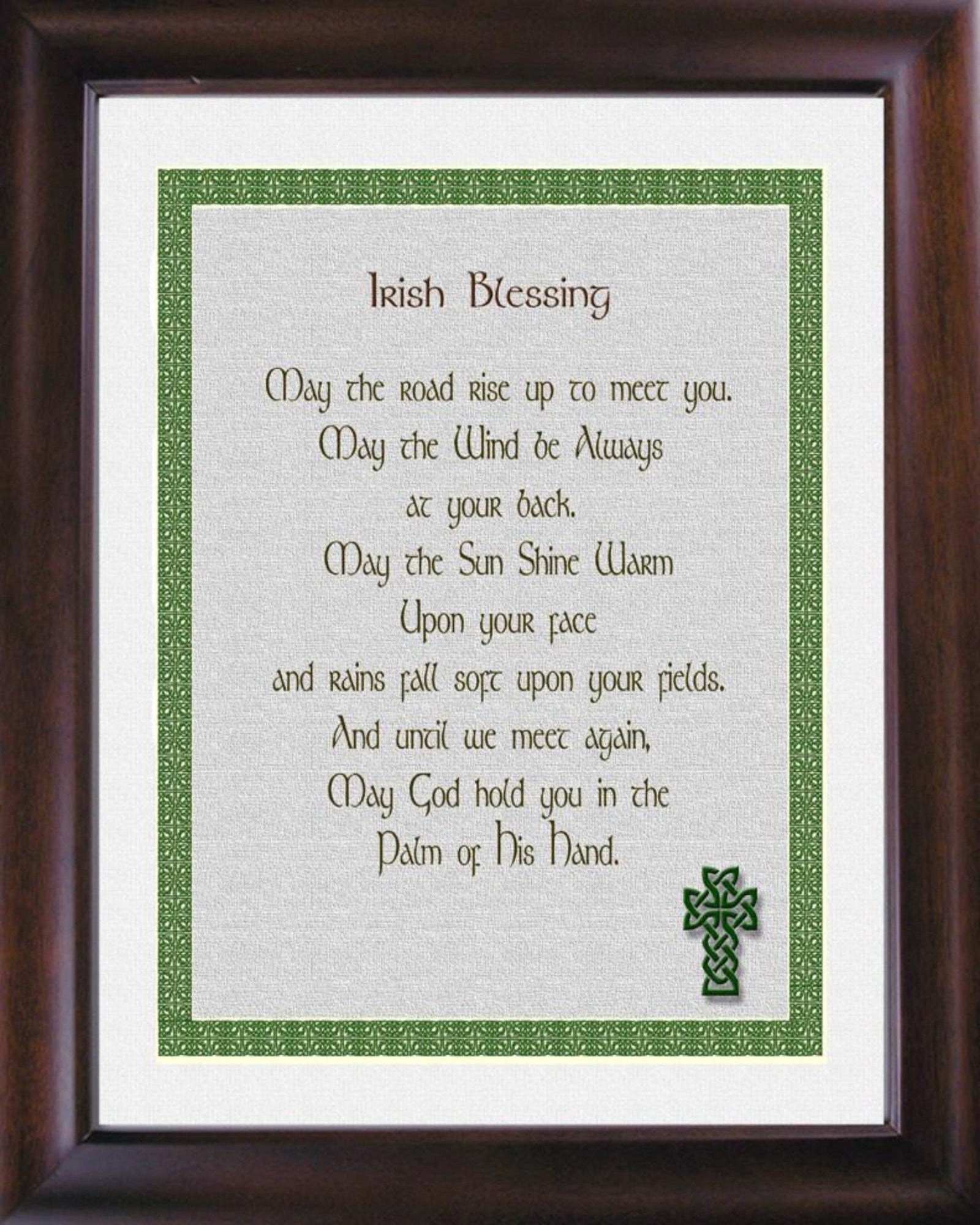 Irish Blessing with Knot Border  - Matted and Framed