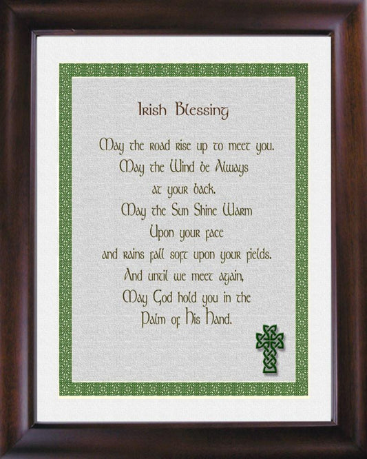 Irish Blessing with Knot Border  - Matted and Framed